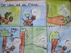 Fabel: Der Löwe und die Maus
