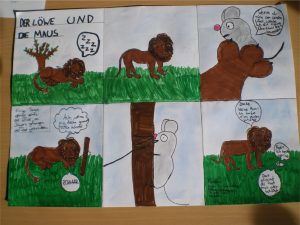 Fabel: Der Löwe und die Maus