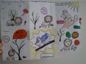 Fabel: Der Löwe und die Maus