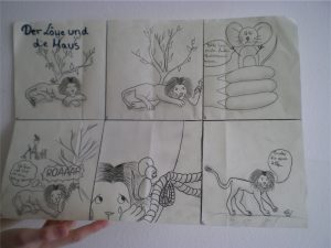 Fabel: Der Löwe und die Maus