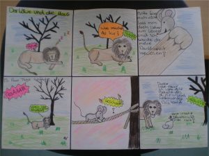 Fabel: Der Löwe und die Maus