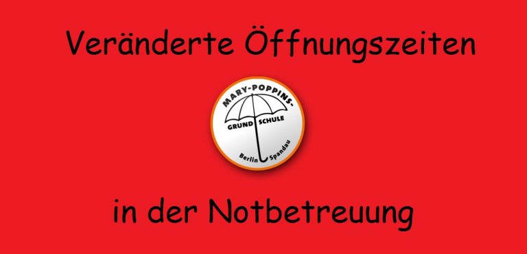Veränderte Zeiten in der Notbetreuung