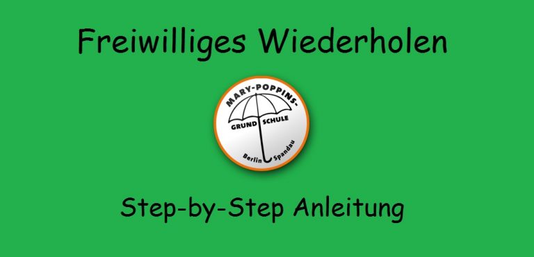 Freiwilliges Wiederholen der Klassenstufe