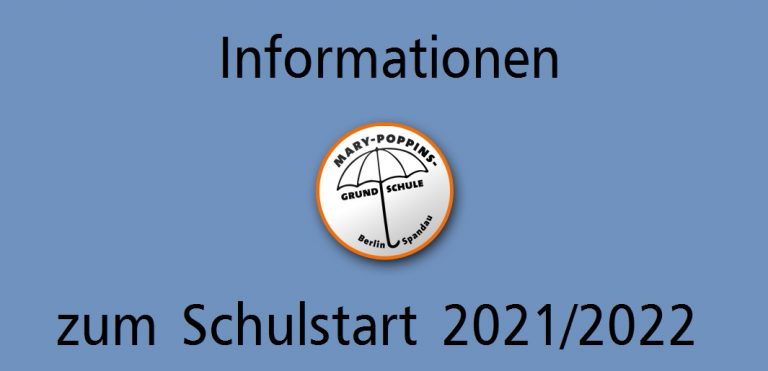 Informationen zum Schulstart 2021/2022