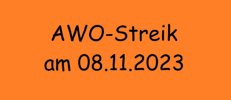 AWO Streikmaßnahme am 08.11.2023